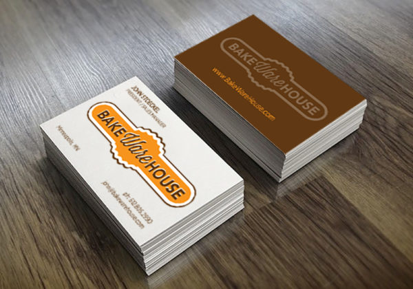 Bakewarehouse logo and business card